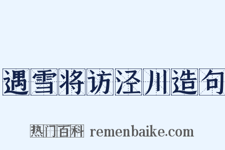 遇雪将访泾川造句是什么意思的图片